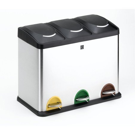 Cubo reciclaje 3 compartimentos 45L