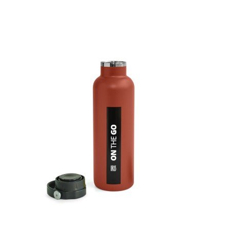 Bouteille Thermos 750 ml. Inox. On the go Rouge brique