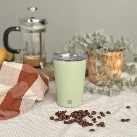 Gobelet Isotherme 360 ml. acier inox vert