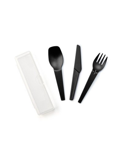 Set de cubiertos negros