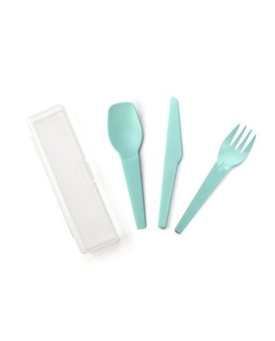 Set cubiertos verdes