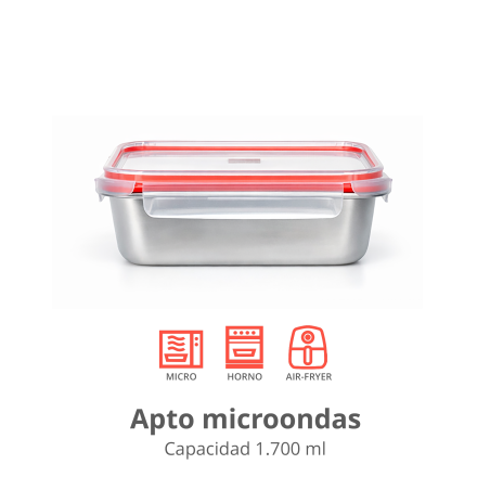 Contenedor 1700ml Acero Inoxidable